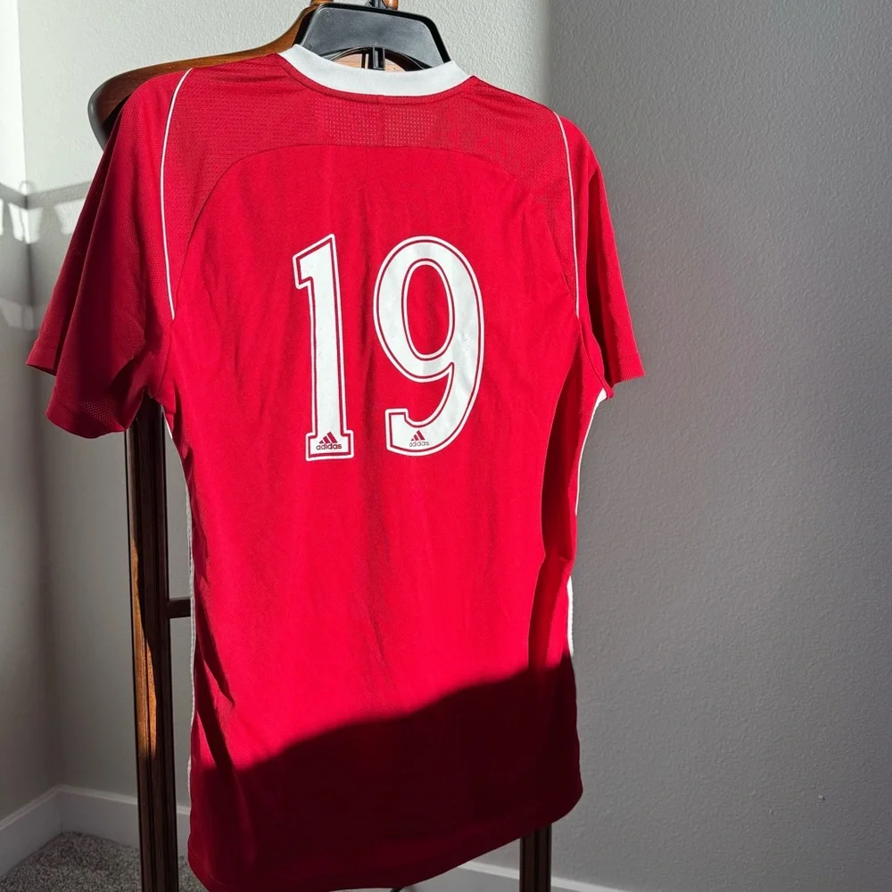 Adidas ClimaCool Fullerton Rangers FC Soccer Jersey #19 Red White Adult Men’s M - Picture 3 of 8